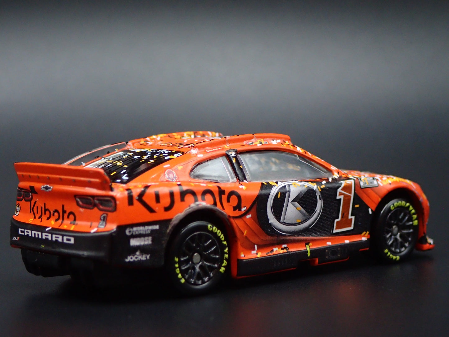 2024 CHEVY CAMARO ZL1 #1 ROSS CHASTAIN KUBOTA WIN NASCAR 1:64 DIECAST MODEL CAR