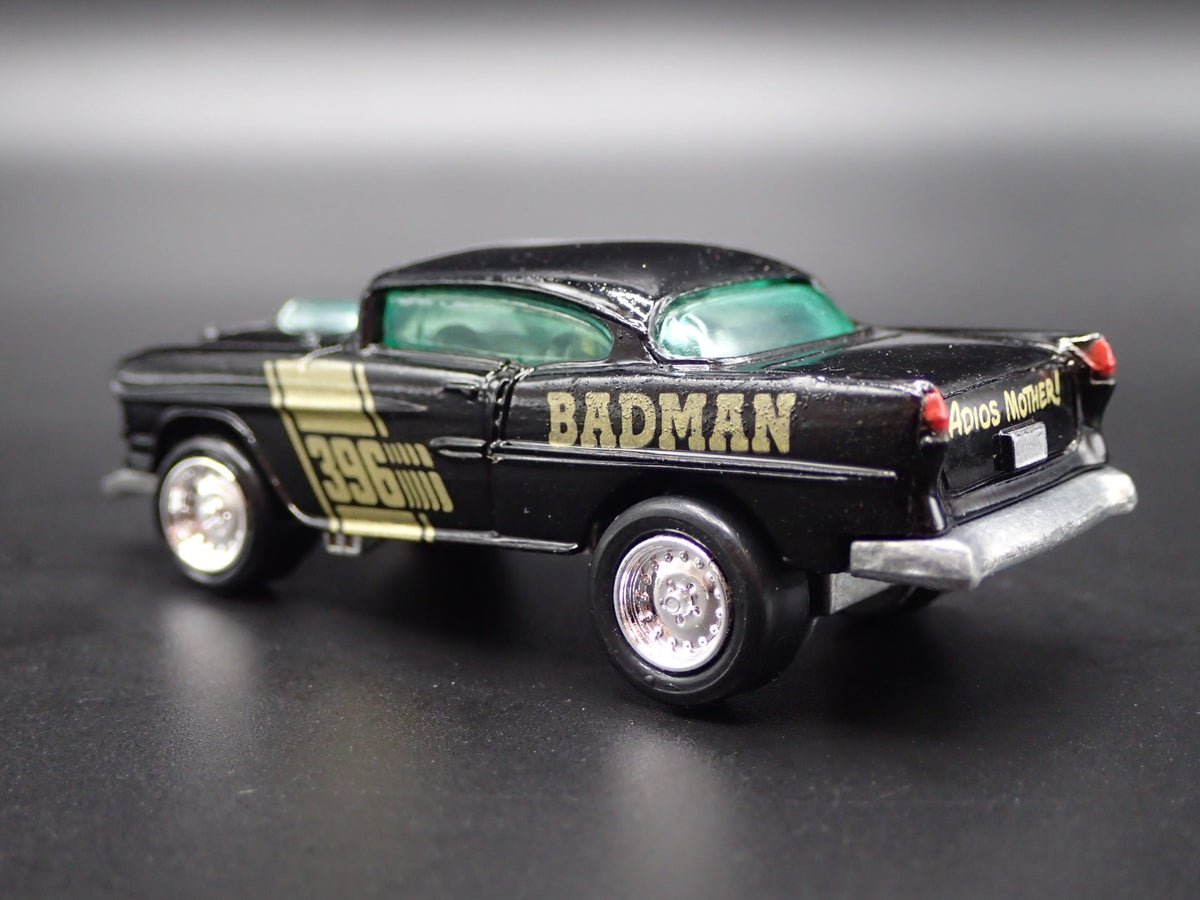 1955 55 CHEVY CHEVROLET BELAIR BAD MAN NHRA 1:64 SCALE DIORAMA DIECAST MODEL CAR