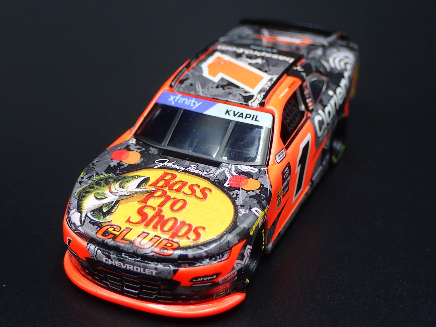 2025 25 CHEVROLET #1 CARSON KVAPIL BASS PRO SHOPS NASCAR 1:64 SCALE DIECAST CAR