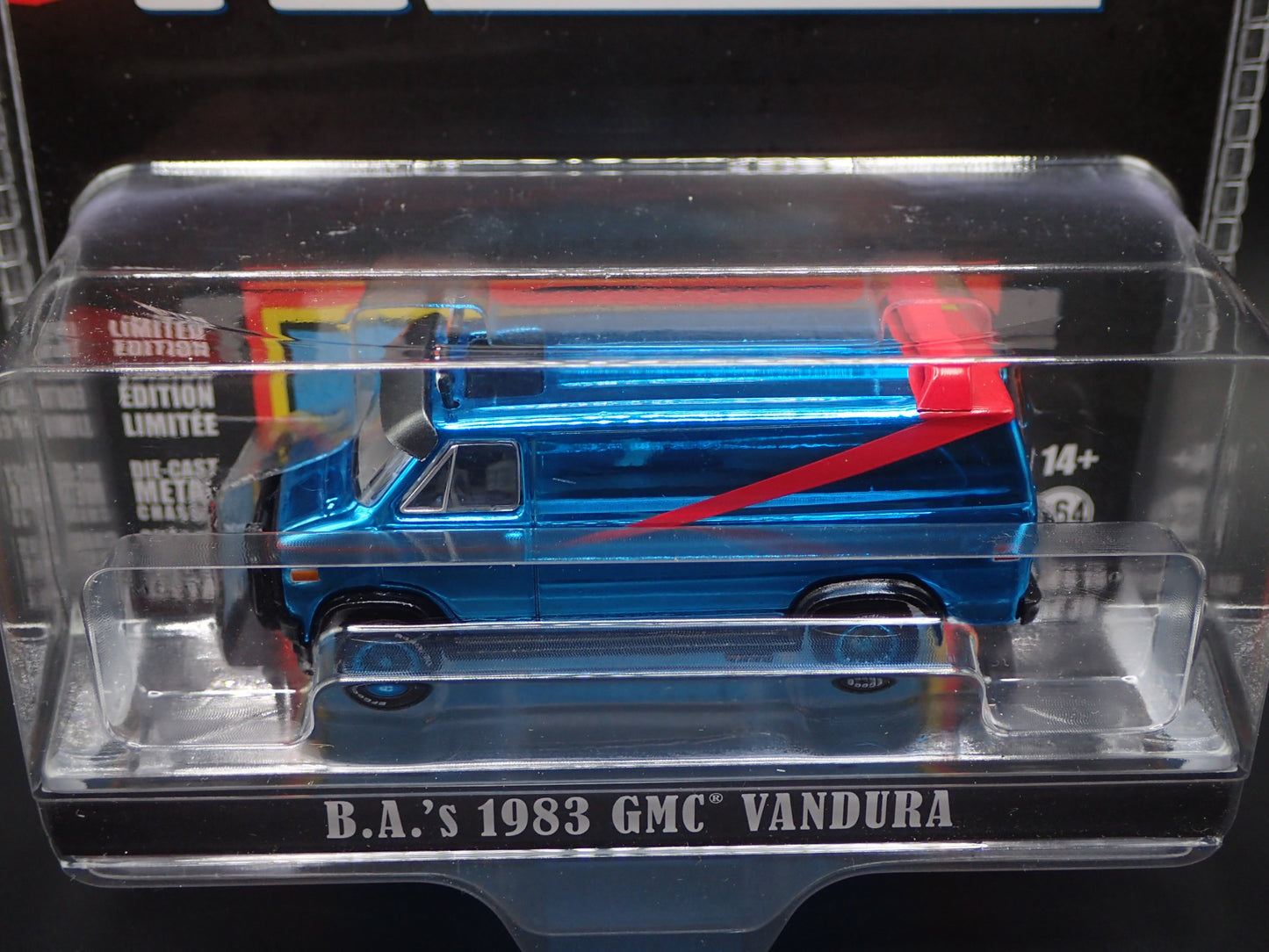 2025 GREENLIGHT GREEN MACHINE BLUE CHROME CHASE B.A 1983 GMC VANDURA A-TEAM VAN