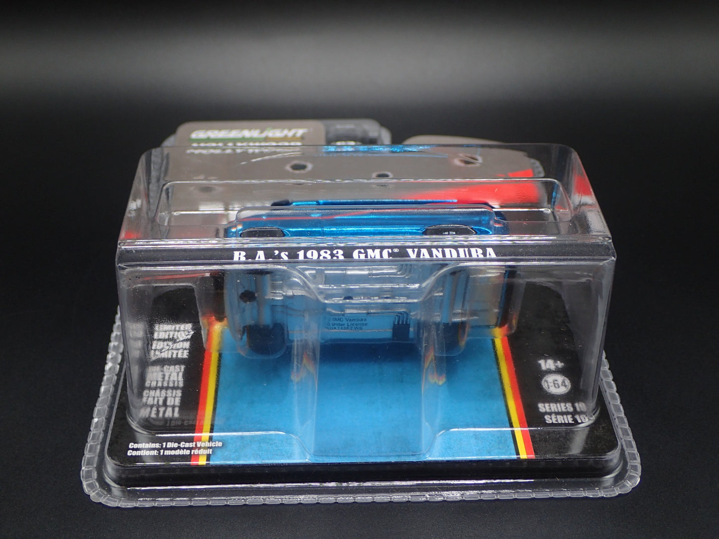 2025 GREENLIGHT GREEN MACHINE BLUE CHROME CHASE B.A 1983 GMC VANDURA A-TEAM VAN