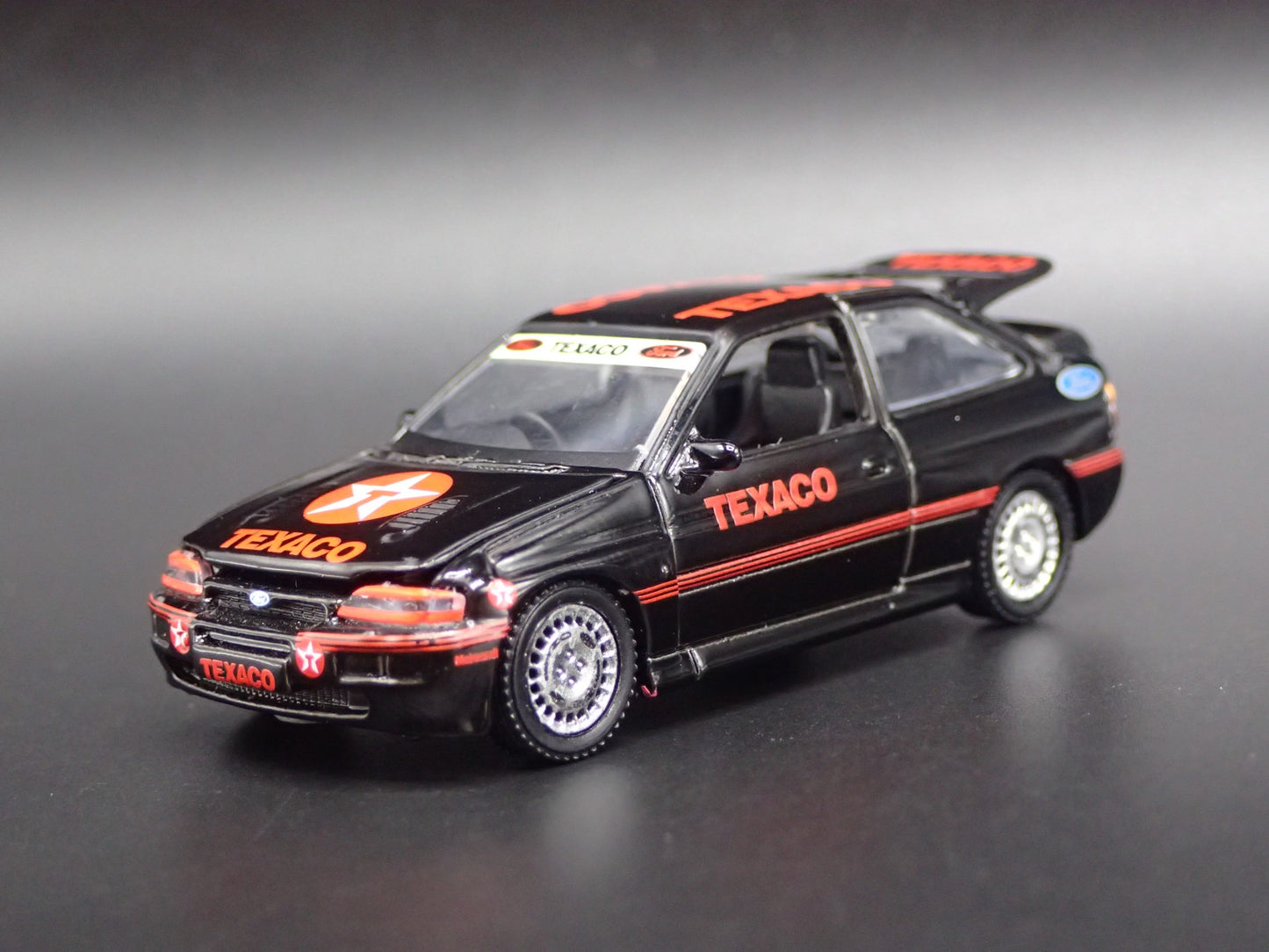1995 95 FORD ESCORT RS COSWORTH TEXACO OIL BLACK 1:64 SCALE DIECAST MODEL CAR