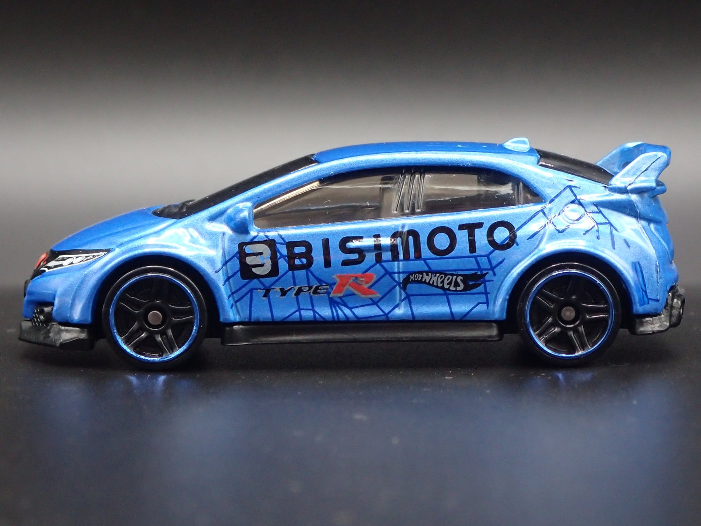 2011-2016 HONDA CIVIC TYPE R BISIMOTO BLUE 1:64 SCALE DIORAMA DIECAST MODEL CAR