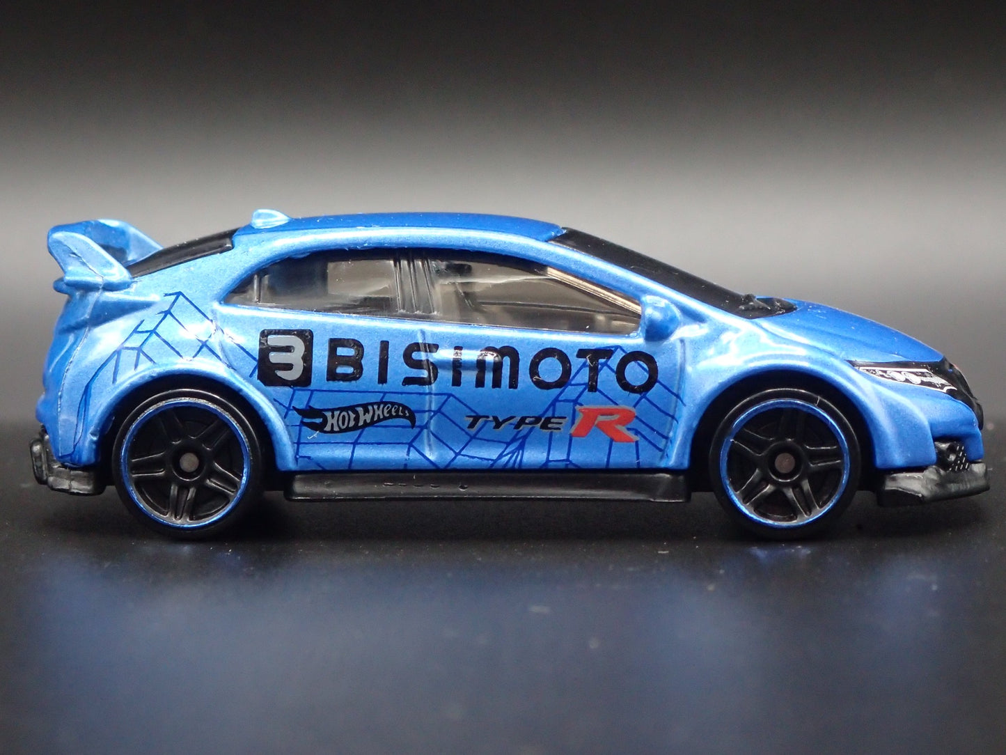 2011-2016 HONDA CIVIC TYPE R BISIMOTO BLUE 1:64 SCALE DIORAMA DIECAST MODEL CAR