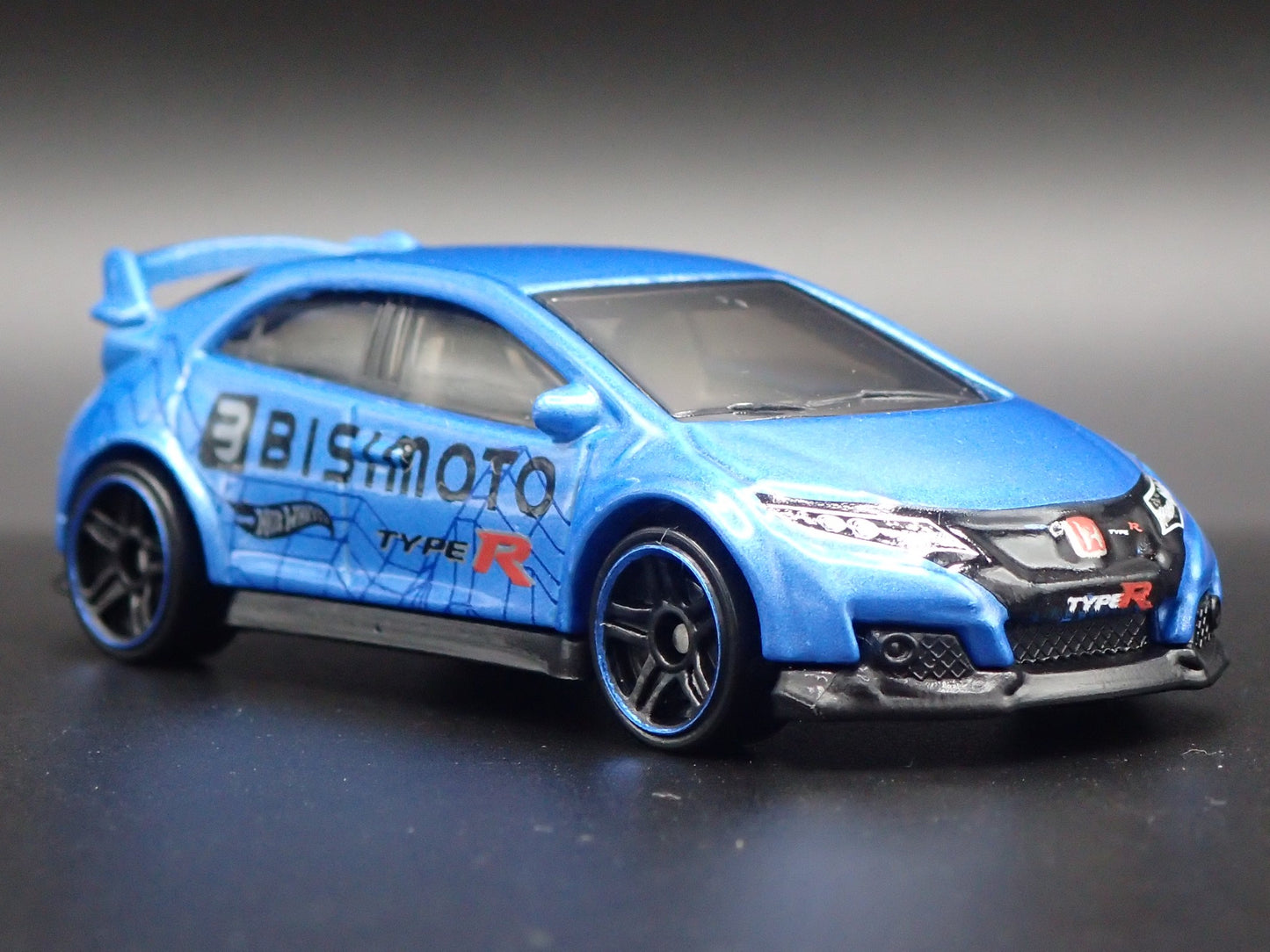 2011-2016 HONDA CIVIC TYPE R BISIMOTO BLUE 1:64 SCALE DIORAMA DIECAST MODEL CAR