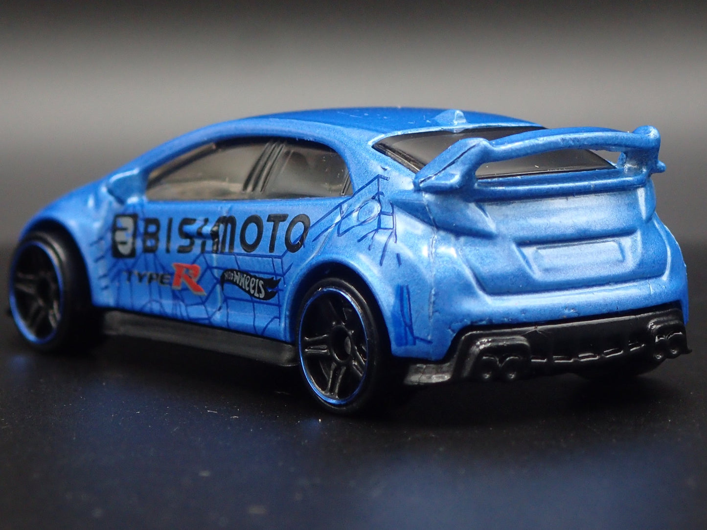 2011-2016 HONDA CIVIC TYPE R BISIMOTO BLUE 1:64 SCALE DIORAMA DIECAST MODEL CAR