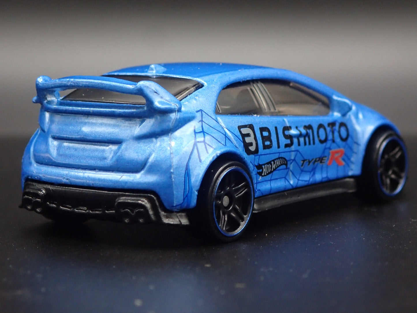 2011-2016 HONDA CIVIC TYPE R BISIMOTO BLUE 1:64 SCALE DIORAMA DIECAST MODEL CAR