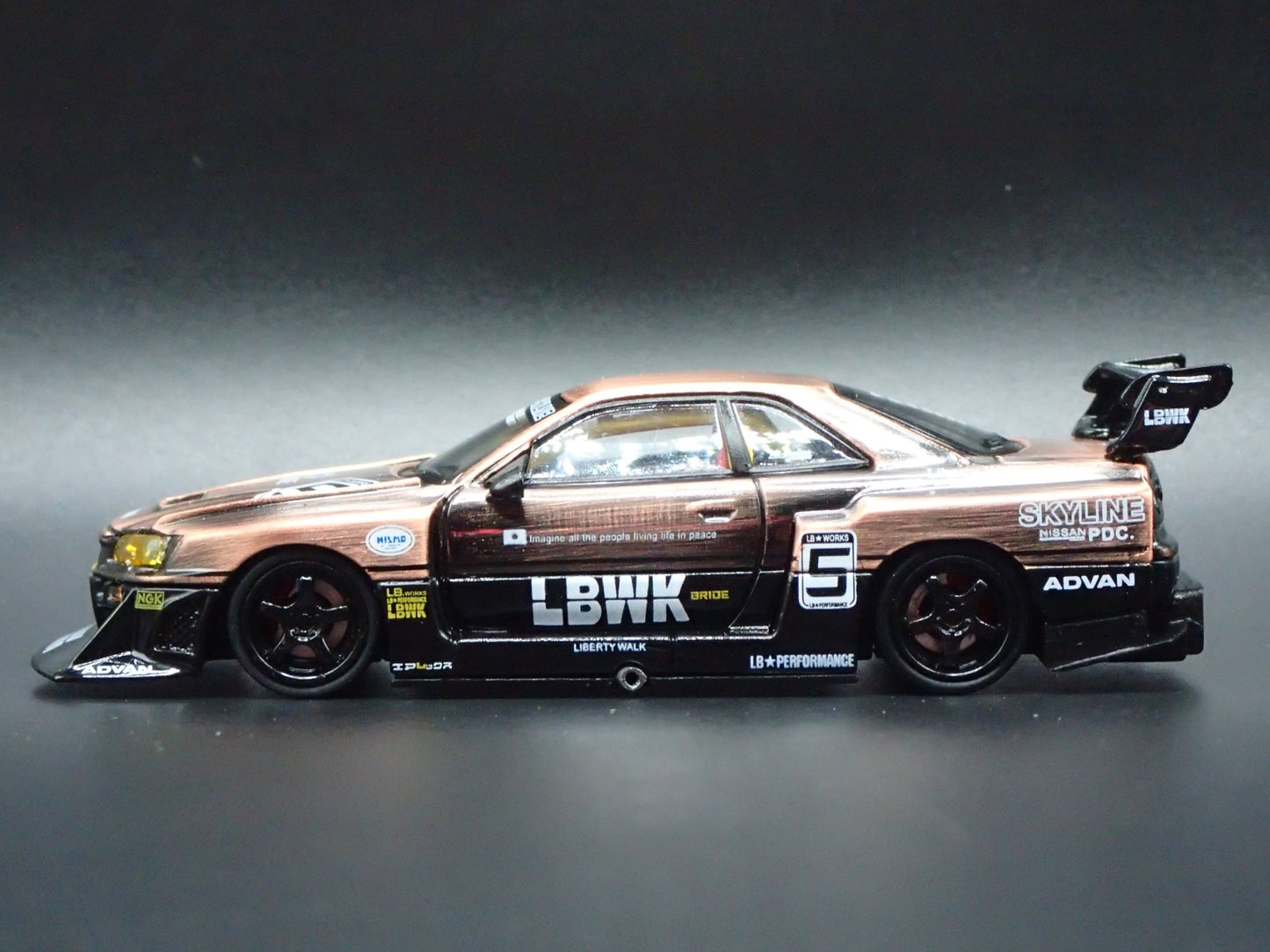 NISSAN SKYLINE LB-ER34 R34 SUPER SILHOUTTE LBWK 1:64 SCALE DIECAST MODEL CAR