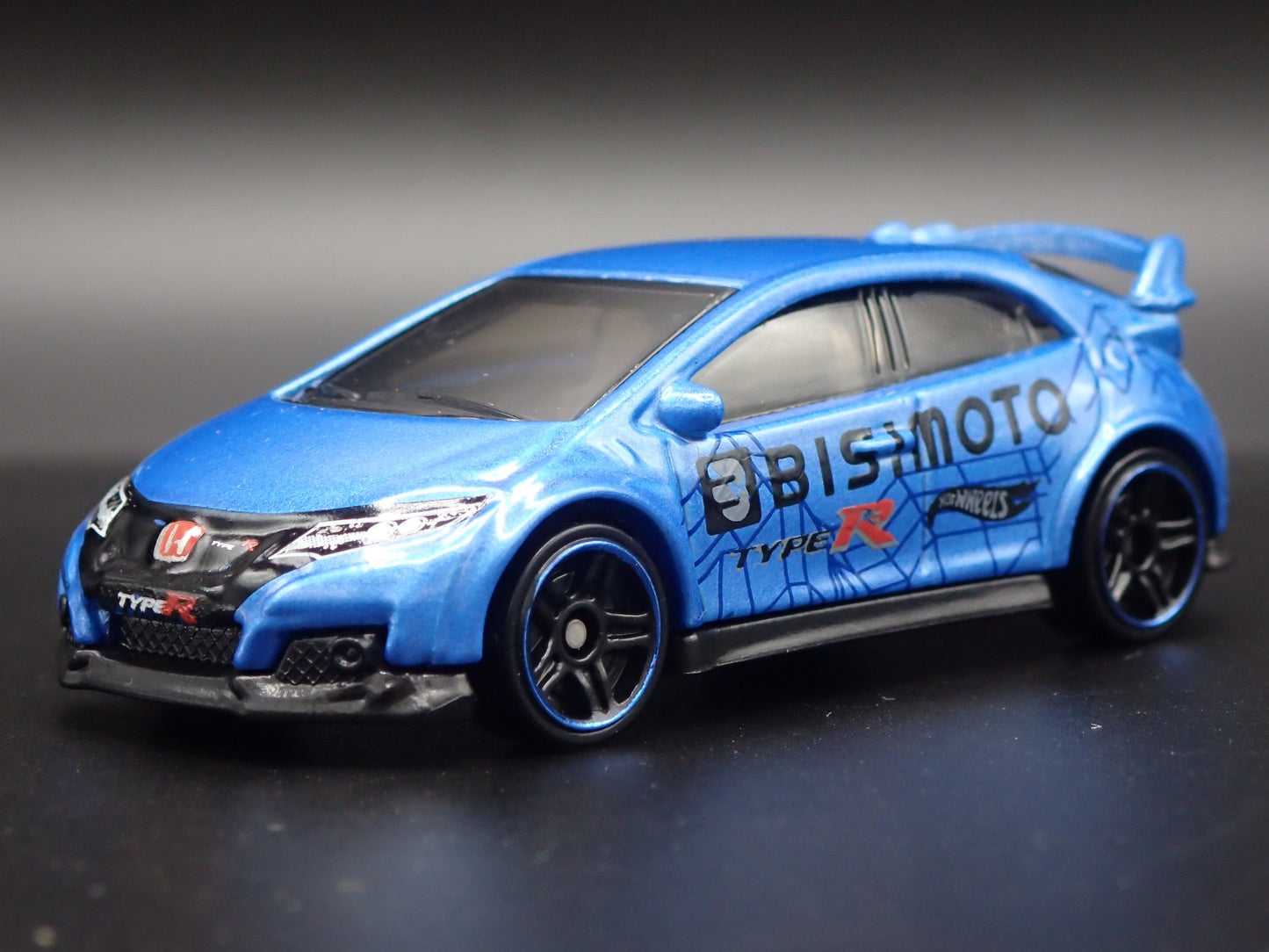 2011-2016 HONDA CIVIC TYPE R BISIMOTO BLUE 1:64 SCALE DIORAMA DIECAST MODEL CAR