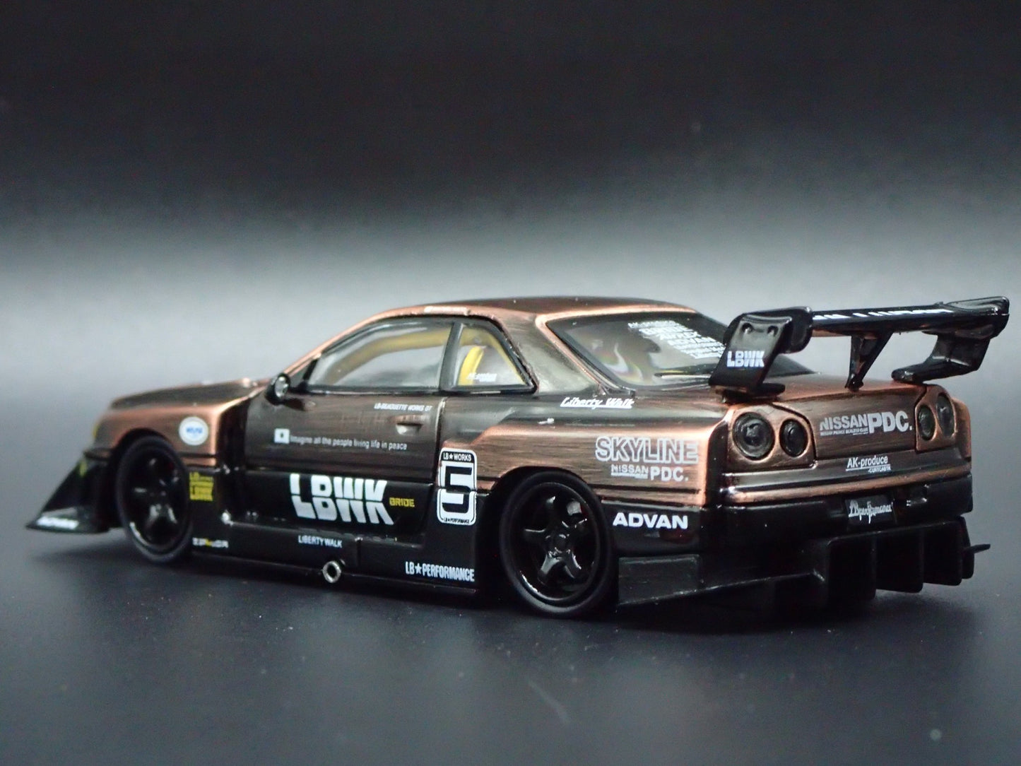 NISSAN SKYLINE LB-ER34 R34 SUPER SILHOUTTE LBWK 1:64 SCALE DIECAST MODEL CAR