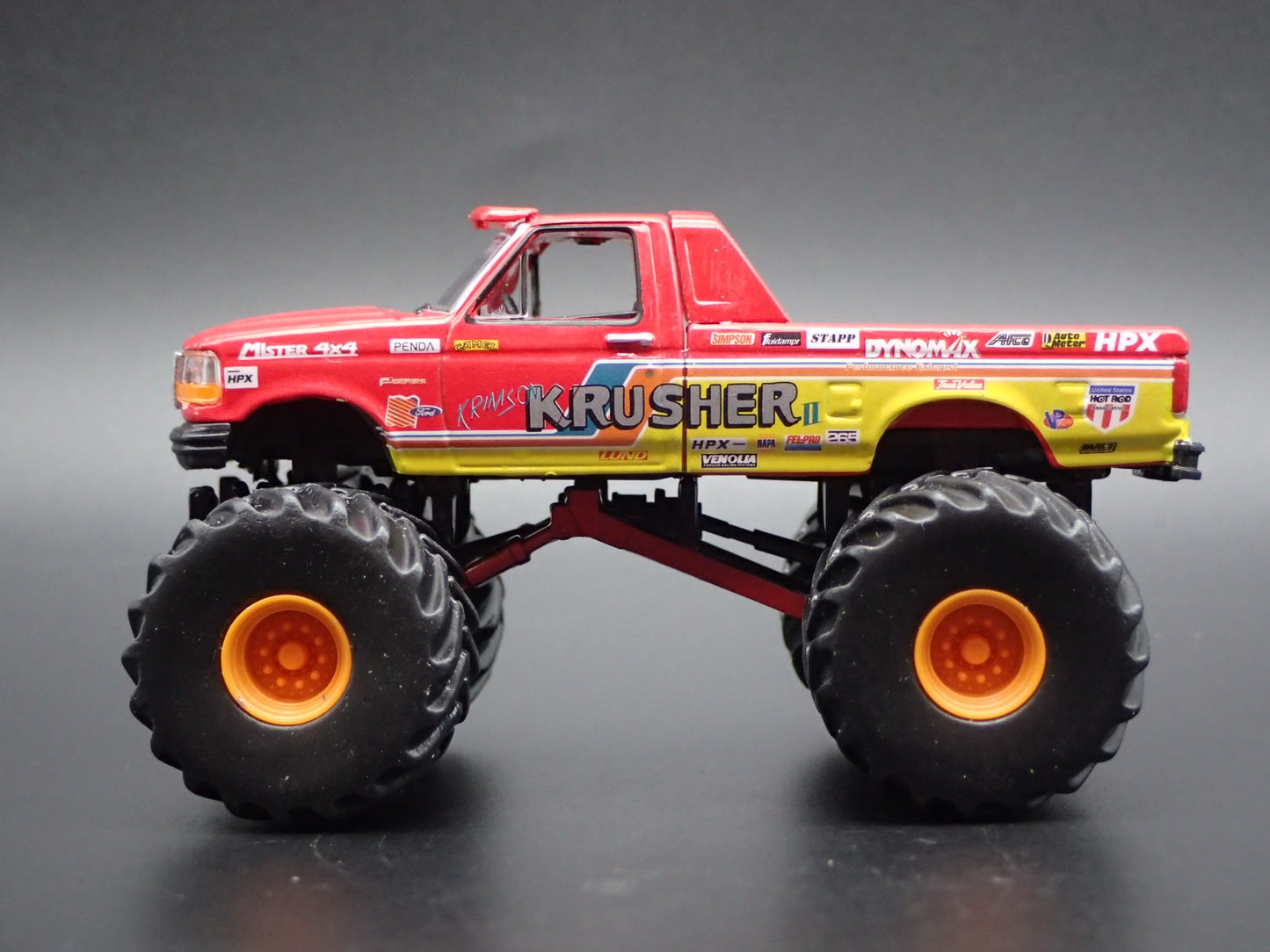 1993 93 FORD F250 MONSTER TRUCK KRIMSON KRUSHER II 1/64 SCALE DIECAST MODEL CAR