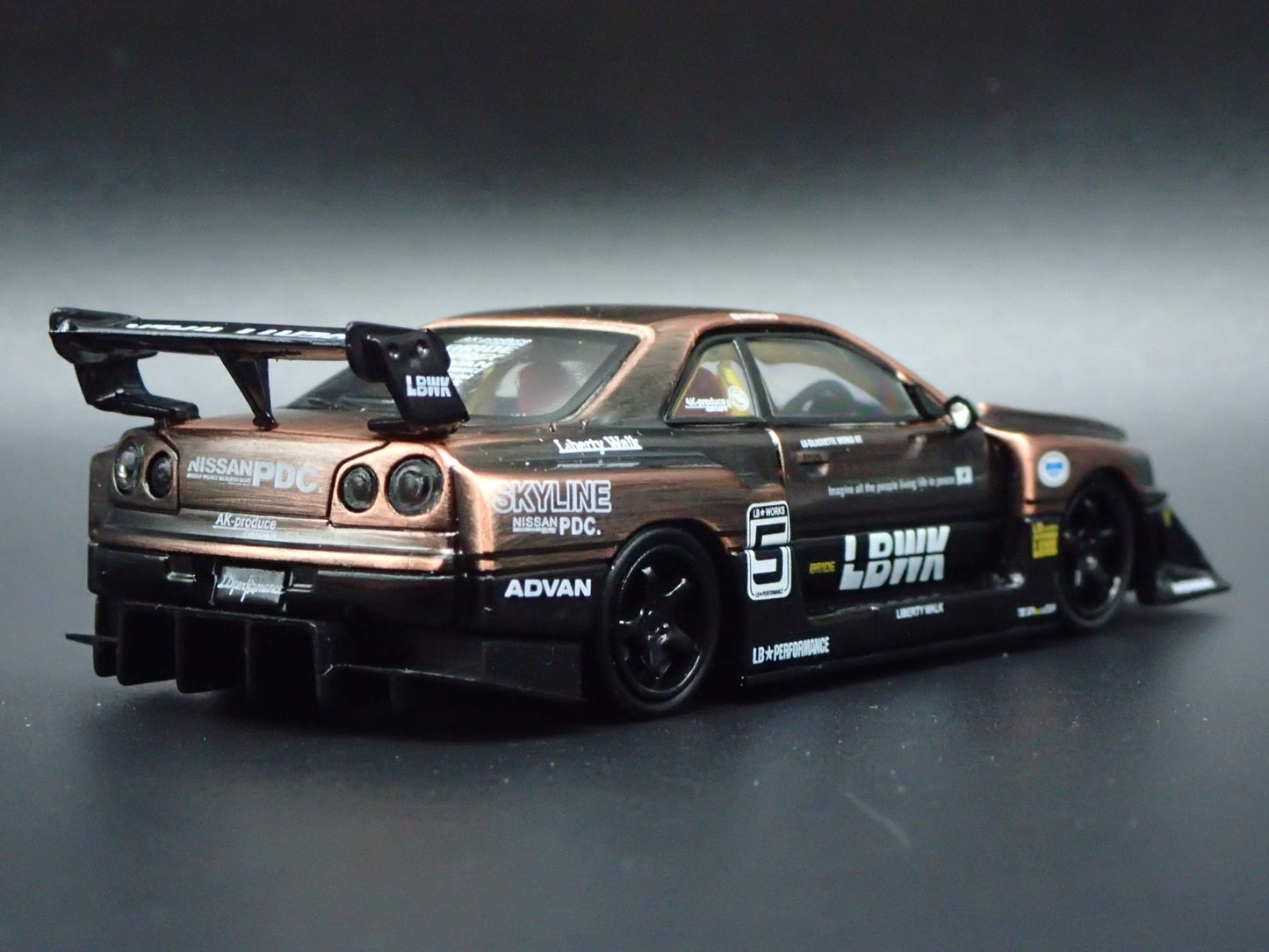 NISSAN SKYLINE LB-ER34 R34 SUPER SILHOUTTE LBWK 1:64 SCALE DIECAST MODEL CAR