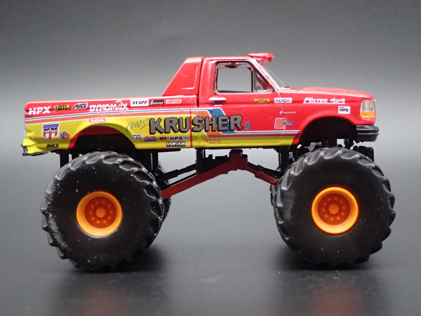 1993 93 FORD F250 MONSTER TRUCK KRIMSON KRUSHER II 1/64 SCALE DIECAST MODEL CAR