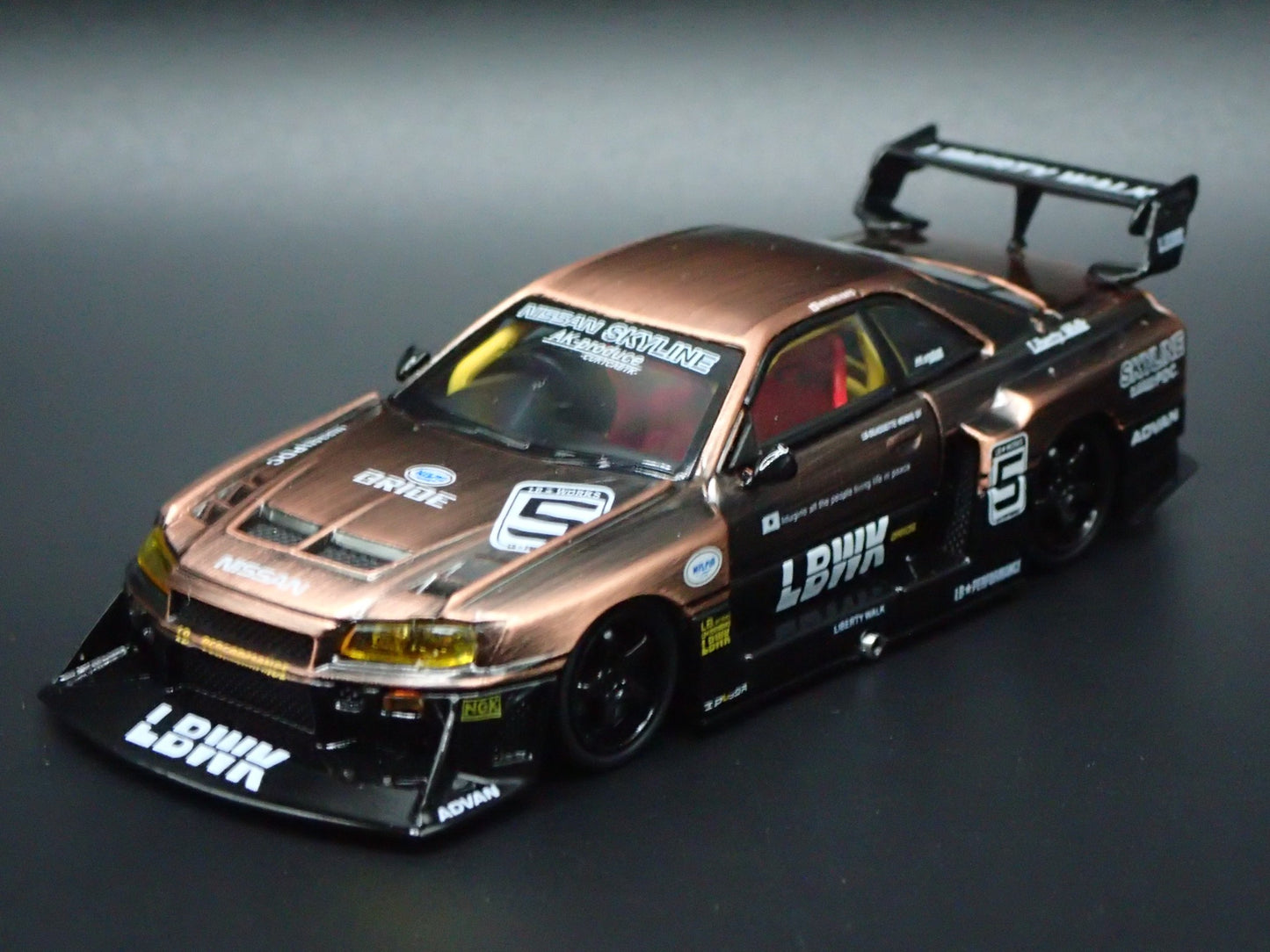 NISSAN SKYLINE LB-ER34 R34 SUPER SILHOUTTE LBWK 1:64 SCALE DIECAST MODEL CAR