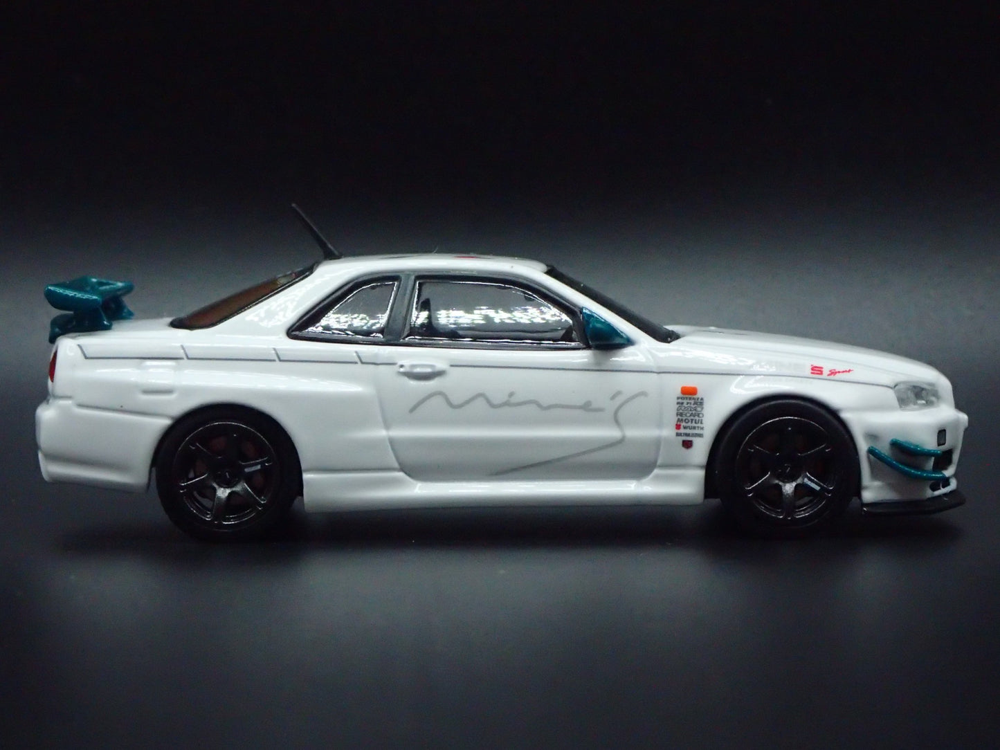 1999-2002 NISSAN SKYLINE GTR R34 VSPEC N1 TUNED BY MINES 1:64 DIECAST MODEL CAR