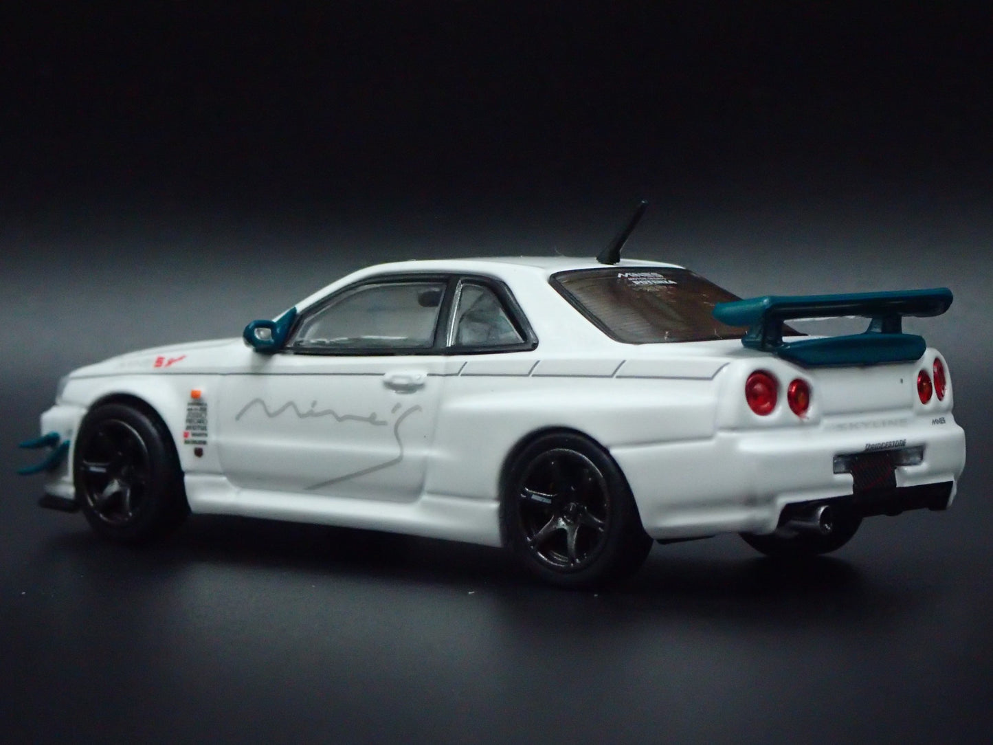 1999-2002 NISSAN SKYLINE GTR R34 VSPEC N1 TUNED BY MINES 1:64 DIECAST MODEL CAR