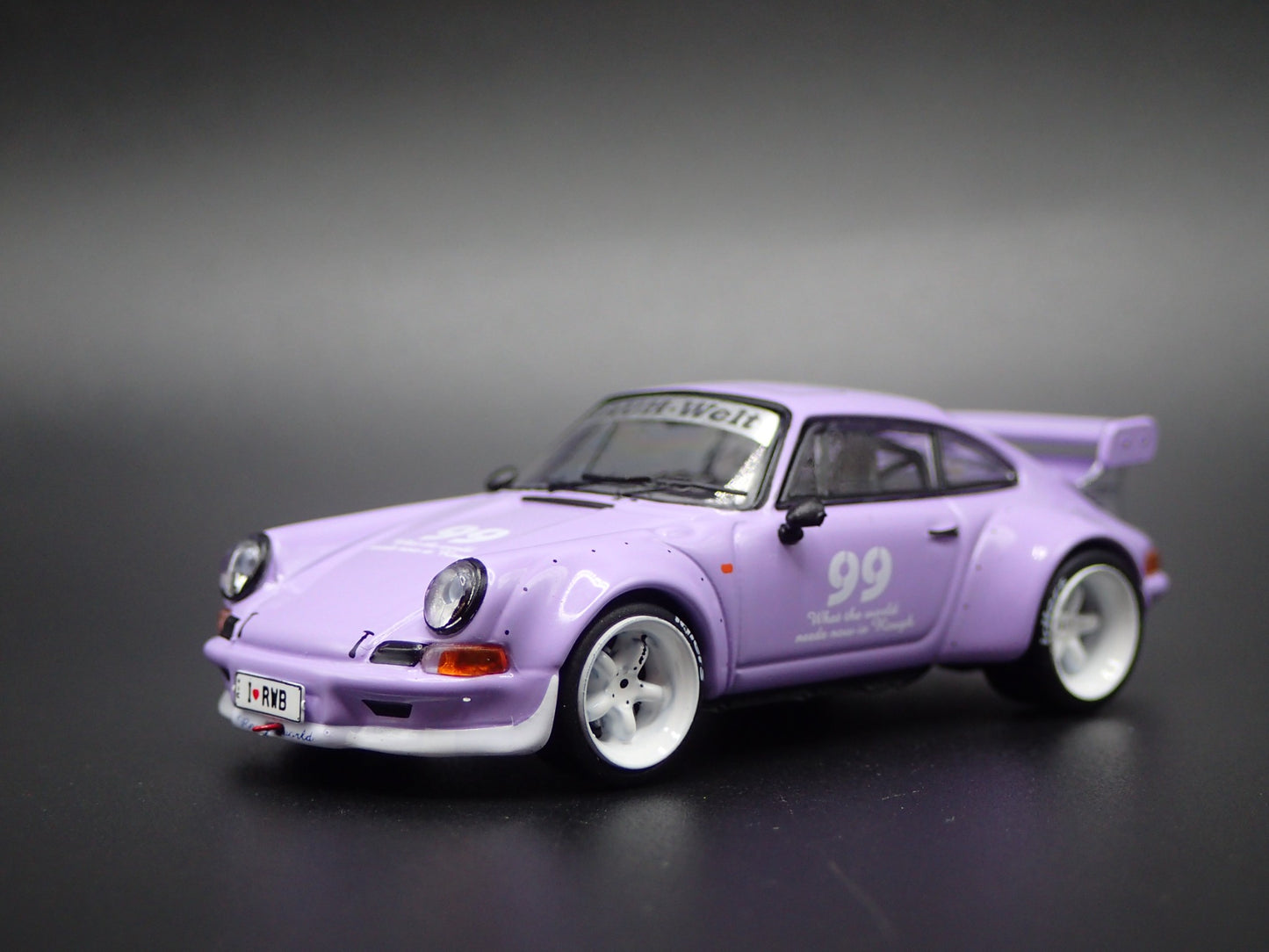 PORSCHE RWB BACKDATE RAUH WELT BEGRIFF 1:64 SCALE DIORAMA DIECAST MODEL CAR