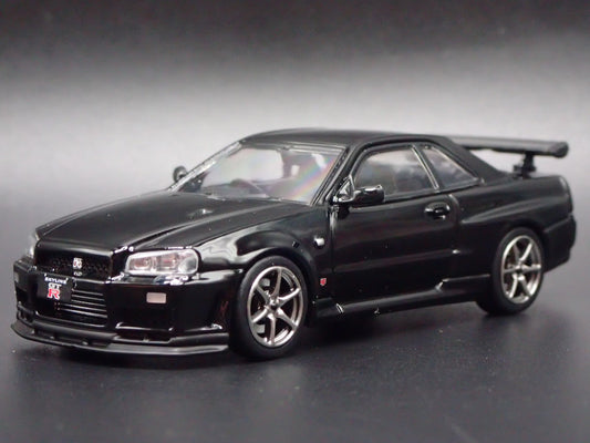 1999-2002 NISSAN SKYLINE GTR R34 VSPEC II 1:64 SCALE DIORAMA DIECAST MODEL CAR