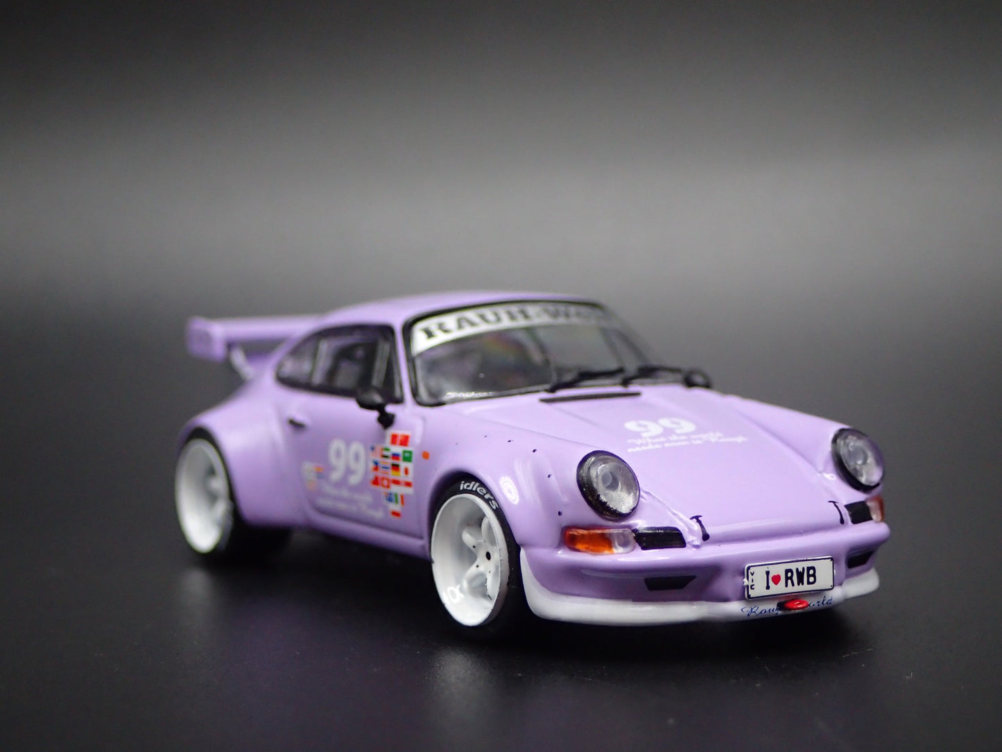PORSCHE RWB BACKDATE RAUH WELT BEGRIFF 1:64 SCALE DIORAMA DIECAST MODEL CAR