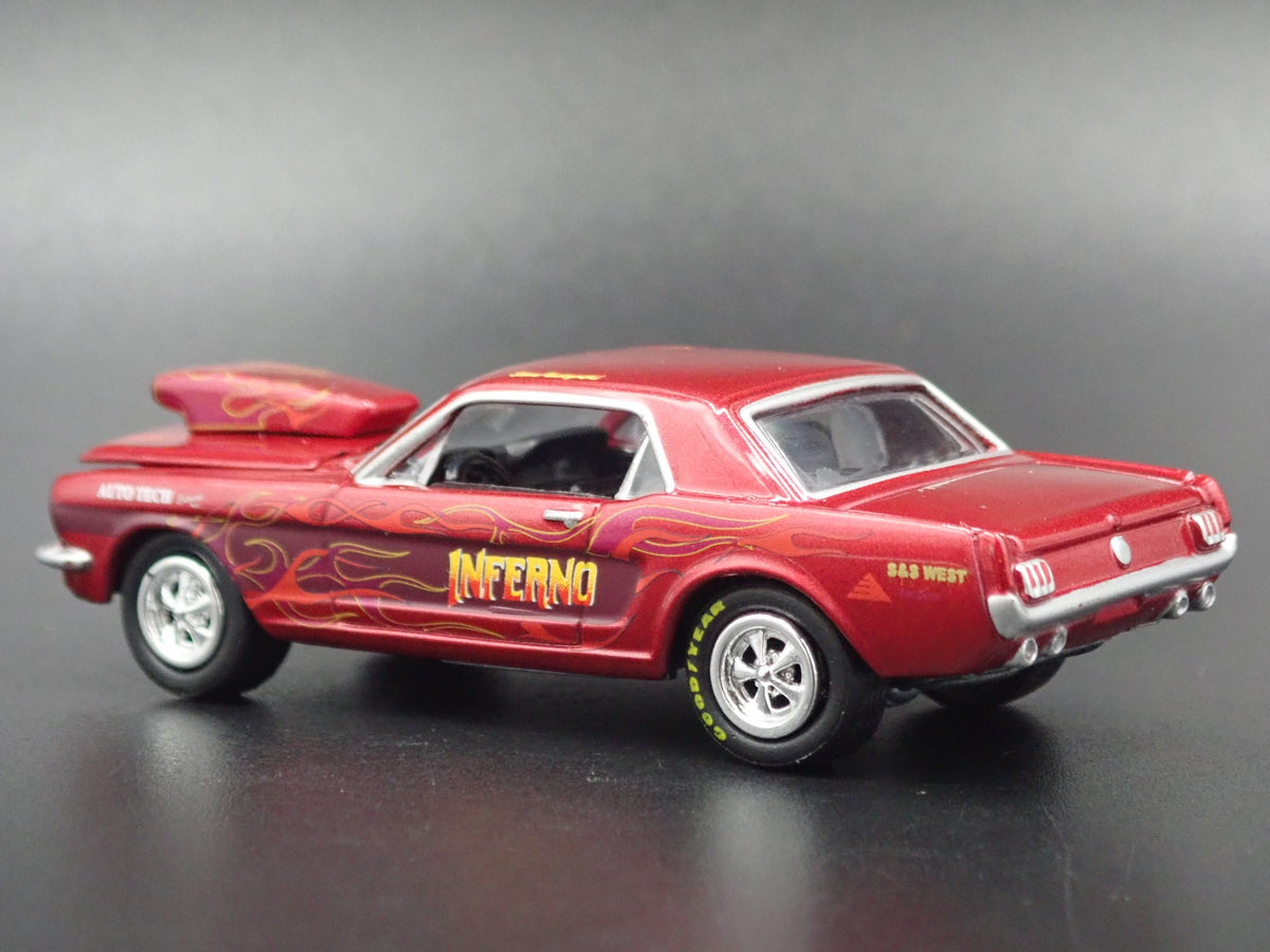 1966 FORD MUSTANG COUPE INFERNO RARE 1:64 LIMITED COLLECTIBLE DIECAST MODEL CAR-Burning Rubber Toy Company