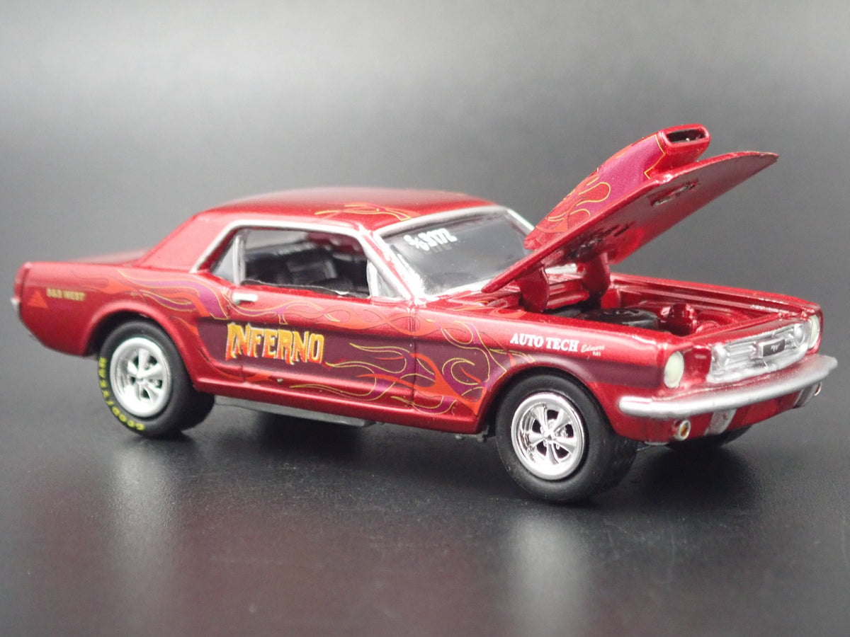 1966 FORD MUSTANG COUPE INFERNO RARE 1:64 LIMITED COLLECTIBLE DIECAST MODEL CAR-Burning Rubber Toy Company