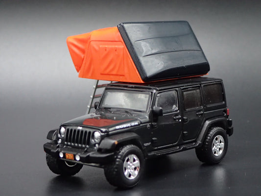 2006-2018 JEEP WRANGLER UNLIMITED RUBICON JK 4 DOOR w TENT 1:64 SCALE MODEL CAR