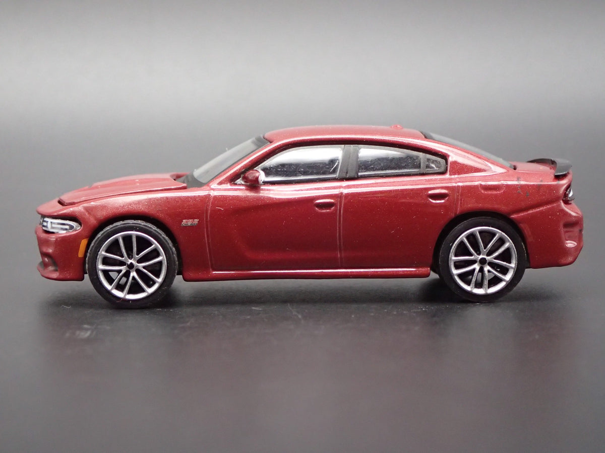 2017 17 DODGE CHARGER RT SCAT PACK RARE 1:64 SCALE DIORAMA DIECAST MODEL CAR-Burning Rubber Toy Company