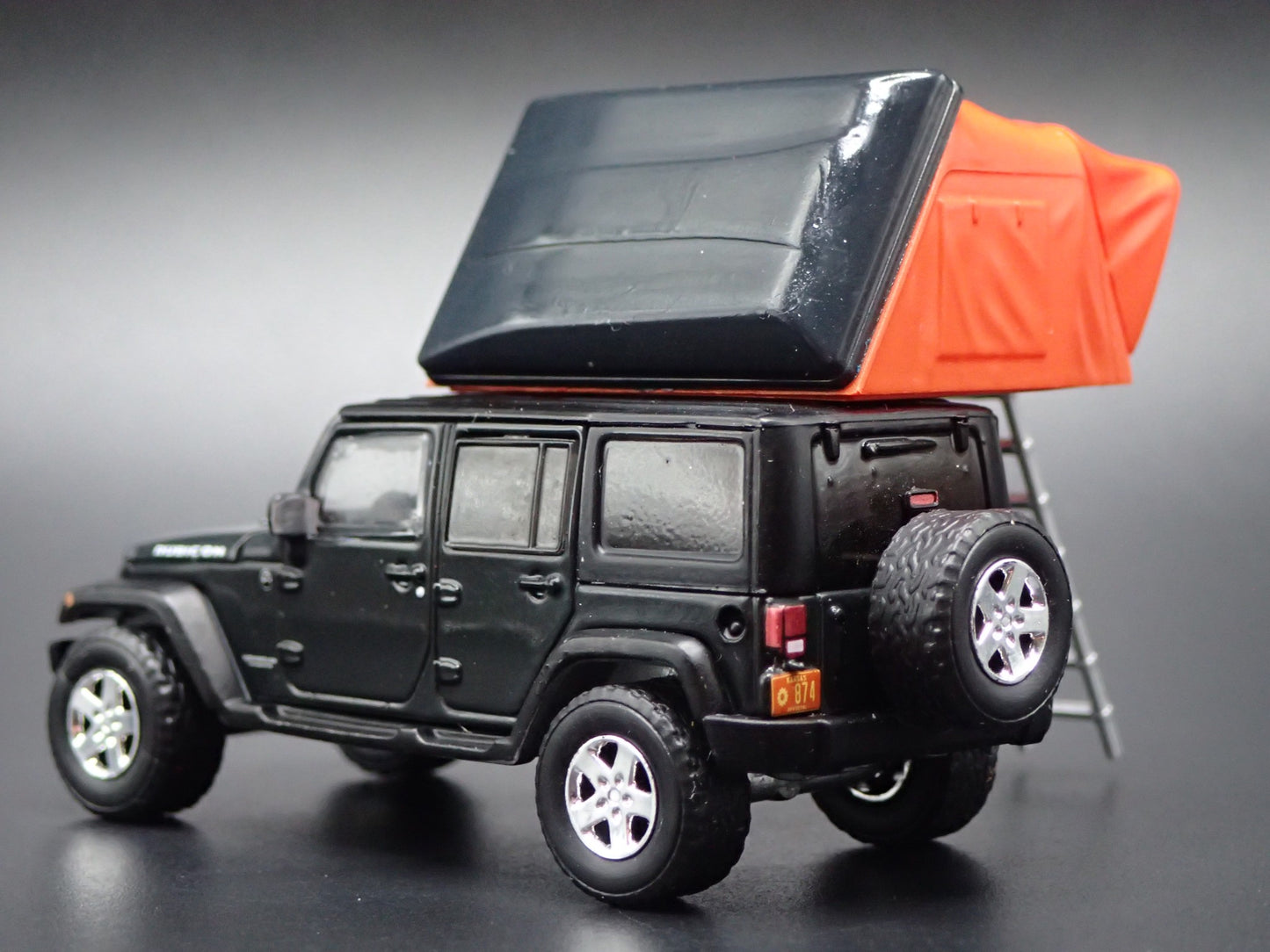 2006-2018 JEEP WRANGLER UNLIMITED RUBICON JK 4 DOOR w TENT 1:64 SCALE MODEL CAR