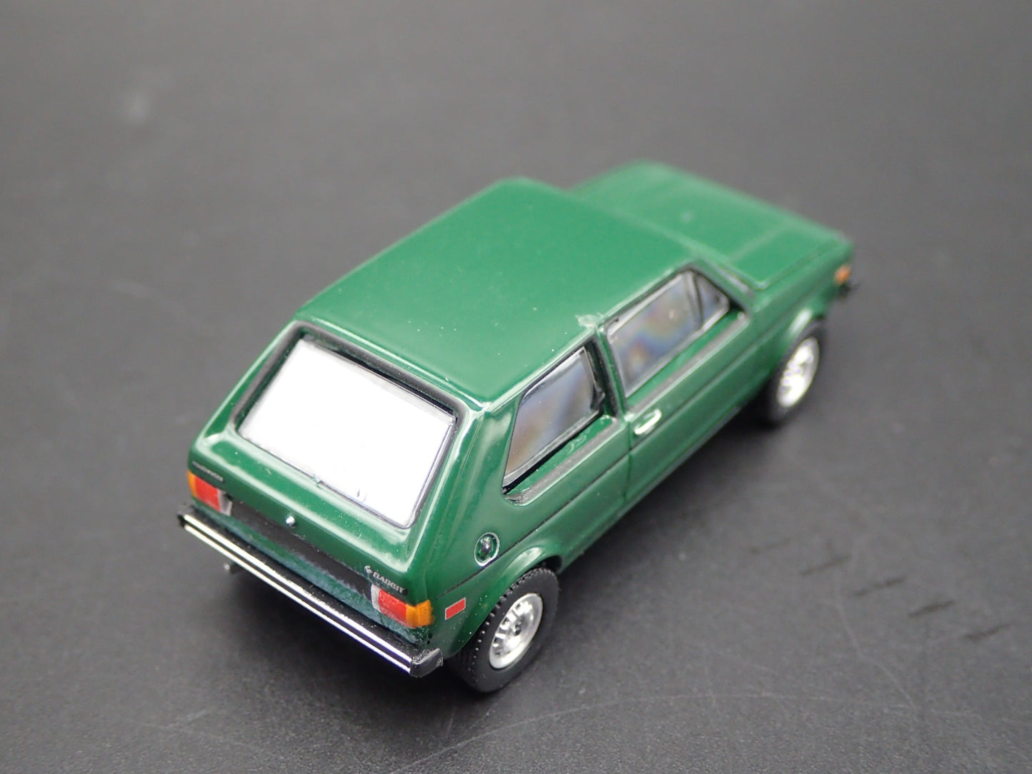 1977 77 VW VOLKSWAGEN RABBIT MK1 GREEN RARE 1:64 SCALE DIORAMA DIECAST MODEL CAR