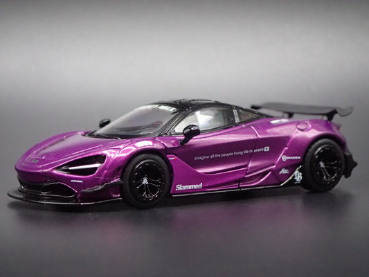 2017-2023 MCLAREN 720S LB WORKS PURPLE 1:64 SCALE DIORAMA DIECAST MODEL CAR