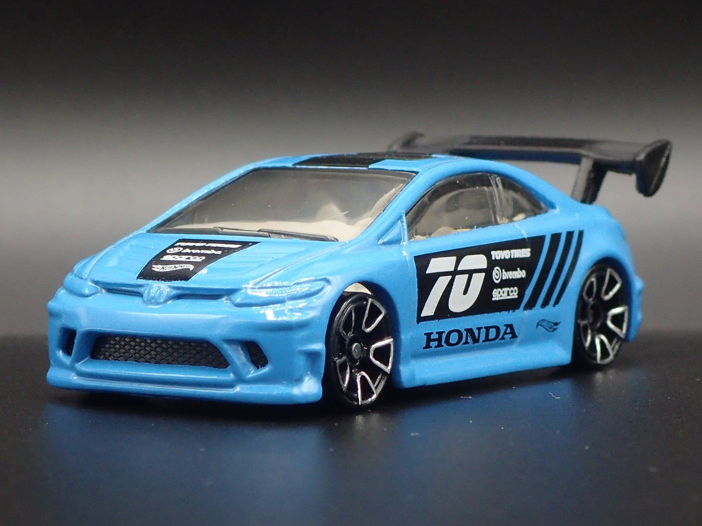 HONDA CIVIC SI 2 TWO DOOR BLUE 1:64 SCALE COLLECTIBLE DIORAMA DIECAST MODEL CAR
