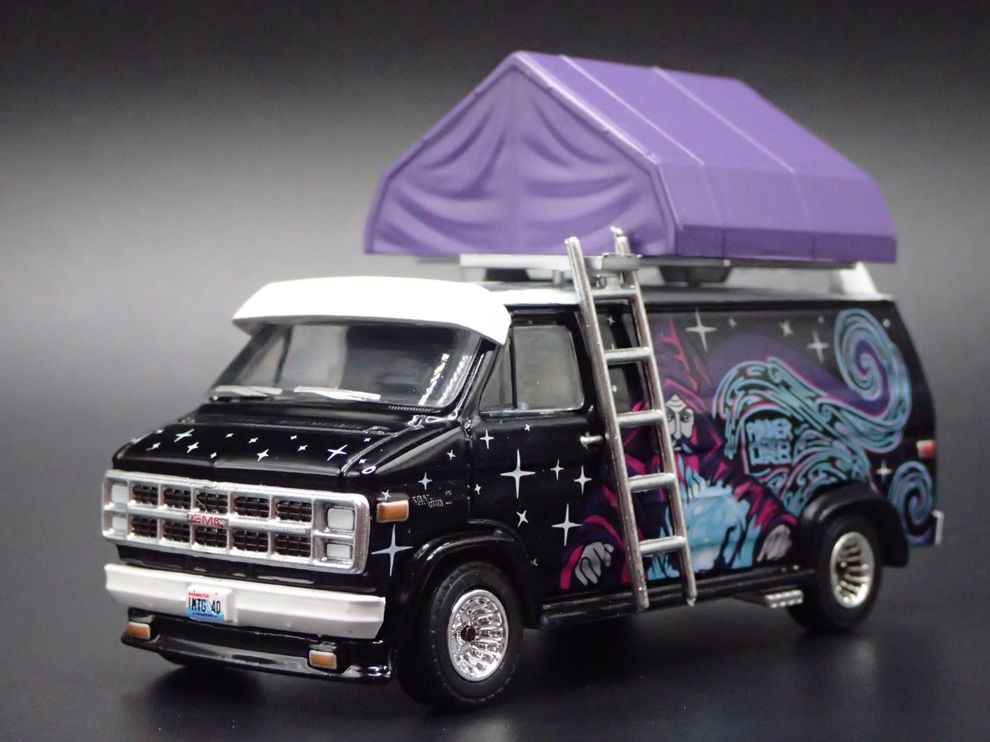 1978 78 GMC VANDURA CUSTOM WIZARD VAN w TENT 1/64 SCALE DIORAMA DIECAST CAR