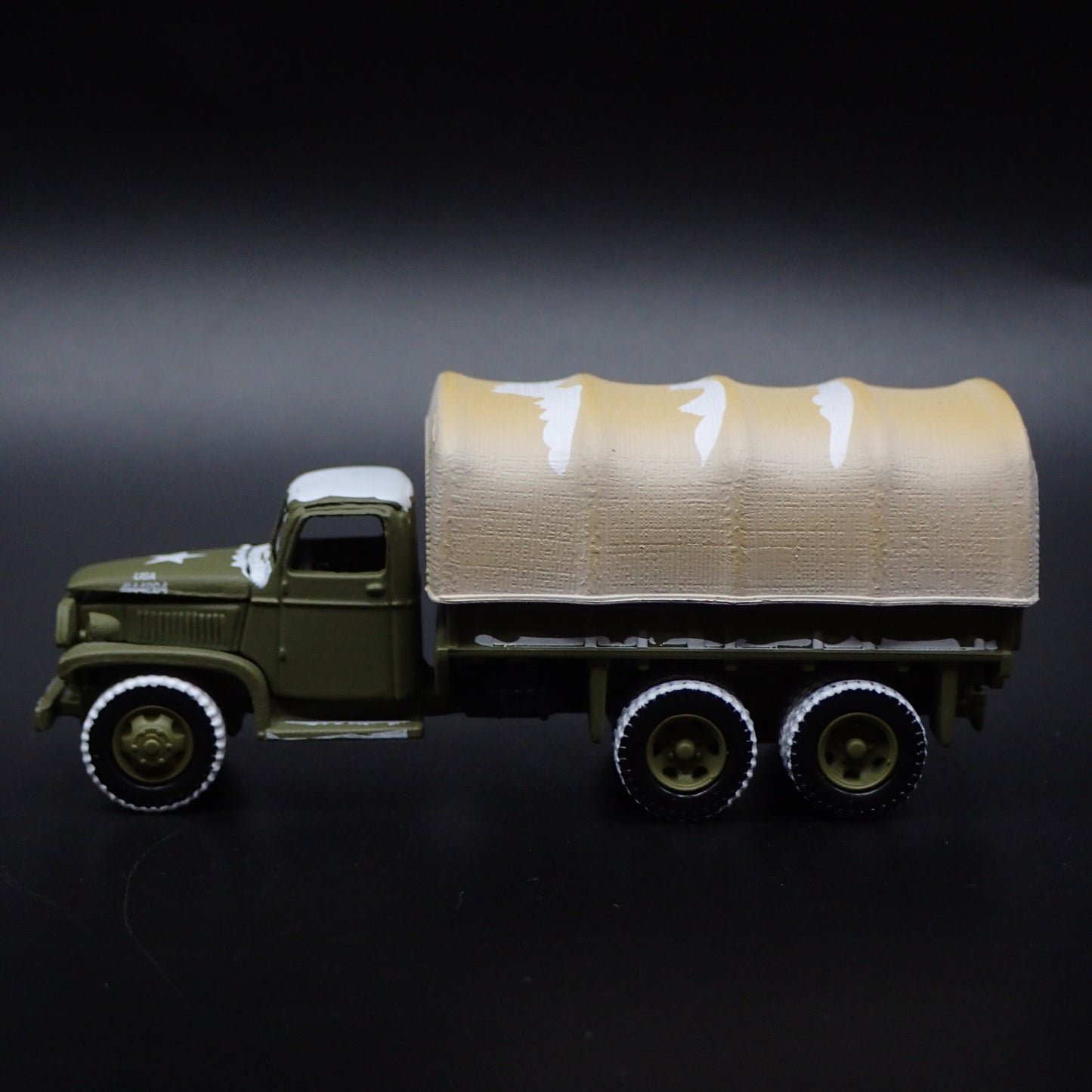 KOREAN WAR GMC CCKW 2.5 TON 6X6 TRUCK MILITARY SNOW 1:87 SCALE DIECAST MODEL CAR