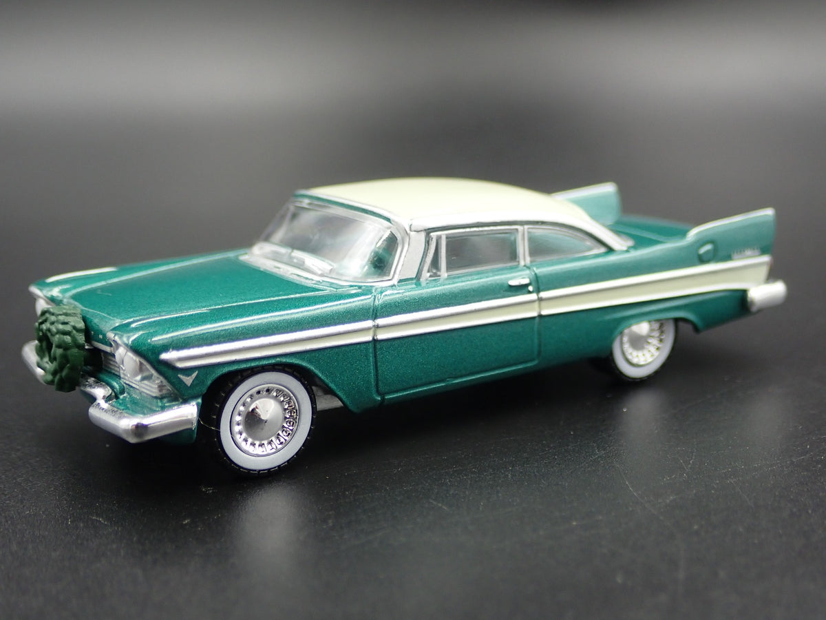 1957 57 PLYMOUTH BELVEDERE RARE 1/64 SCALE COLLECTIBLE DIORAMA DIECAST MODEL CAR-Burning Rubber Toy Company
