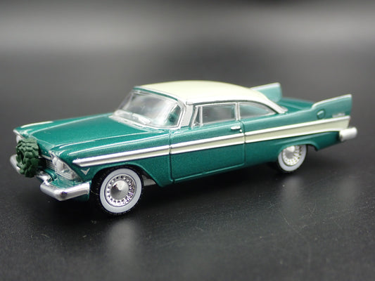 1957 57 PLYMOUTH BELVEDERE RARE 1/64 SCALE COLLECTIBLE DIORAMA DIECAST MODEL CAR-Burning Rubber Toy Company