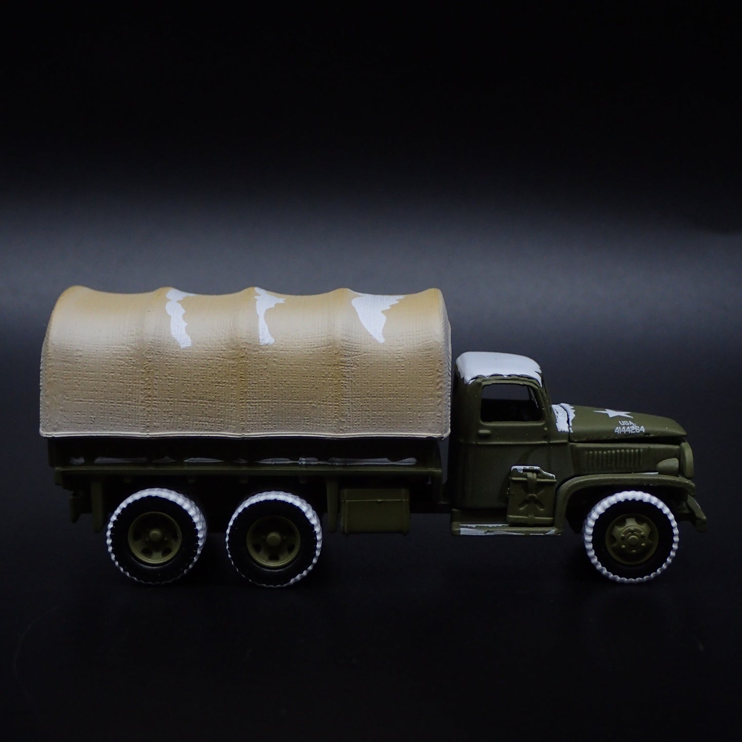 KOREAN WAR GMC CCKW 2.5 TON 6X6 TRUCK MILITARY SNOW 1:87 SCALE DIECAST MODEL CAR