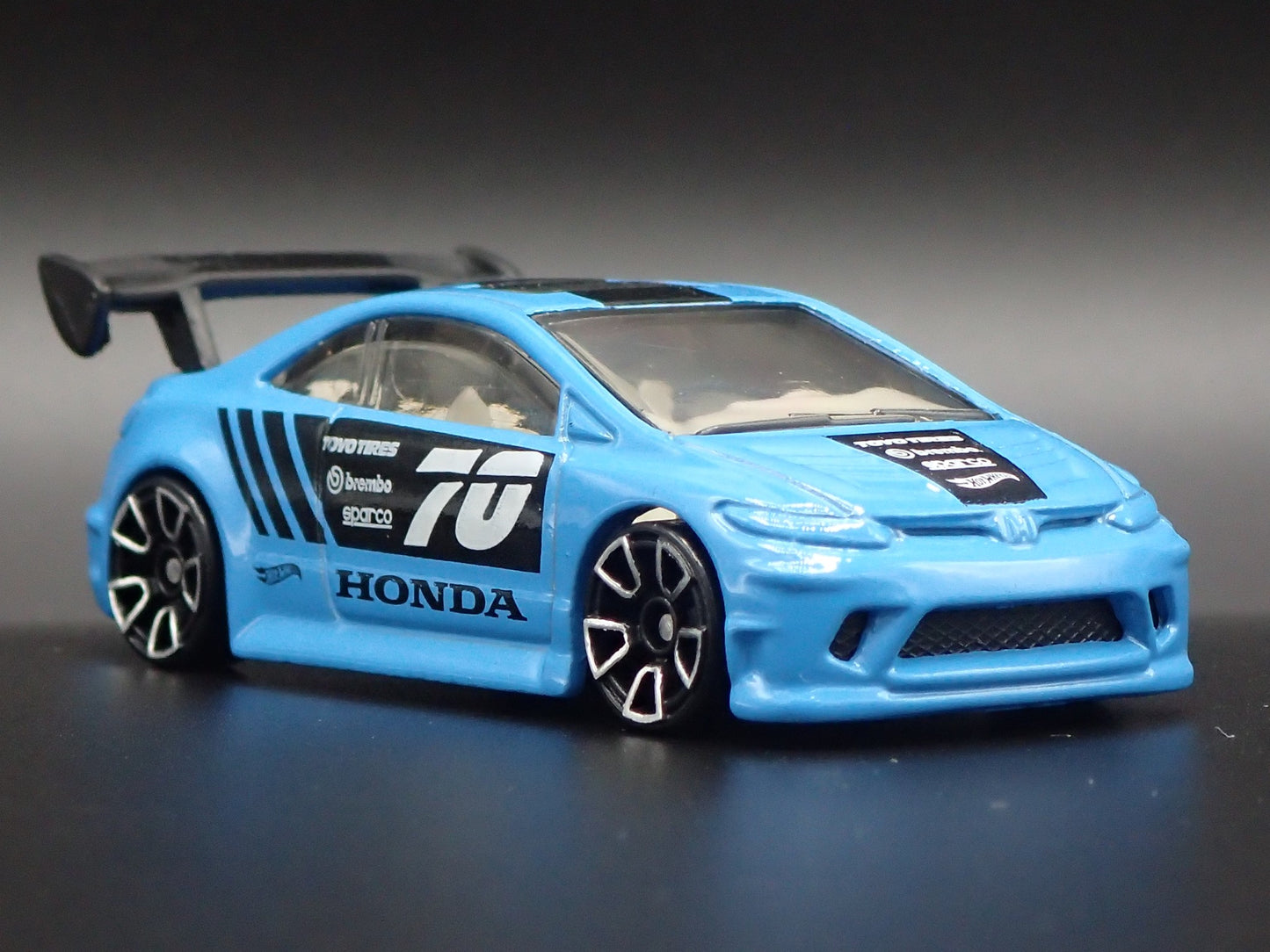 HONDA CIVIC SI 2 TWO DOOR BLUE 1:64 SCALE COLLECTIBLE DIORAMA DIECAST MODEL CAR
