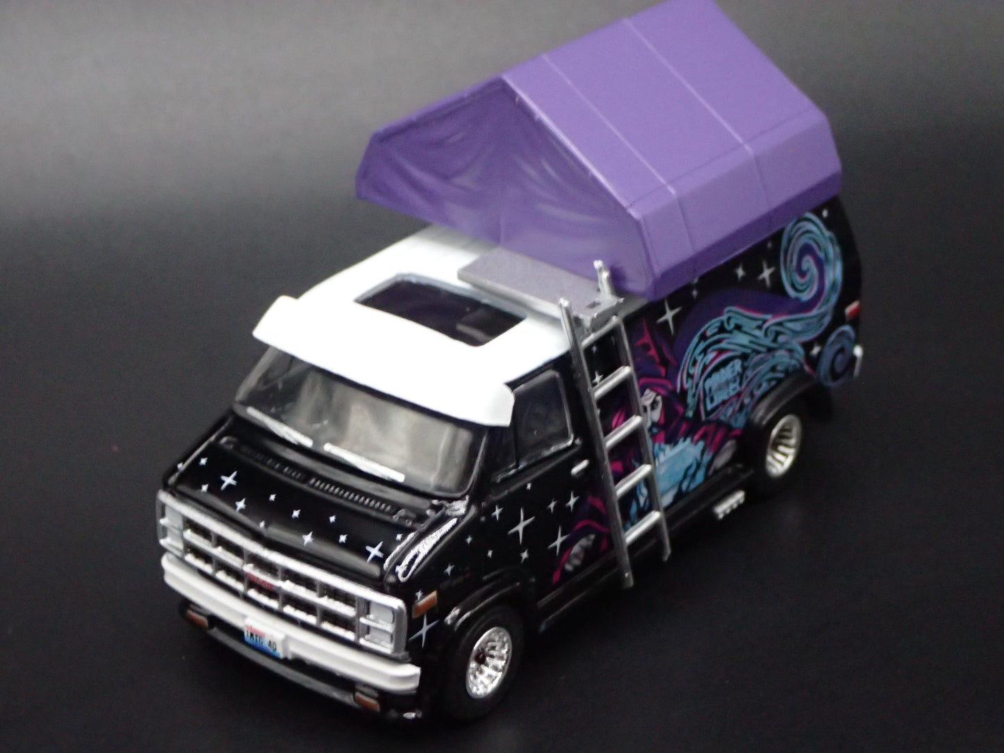 1978 78 GMC VANDURA CUSTOM WIZARD VAN w TENT 1/64 SCALE DIORAMA DIECAST CAR