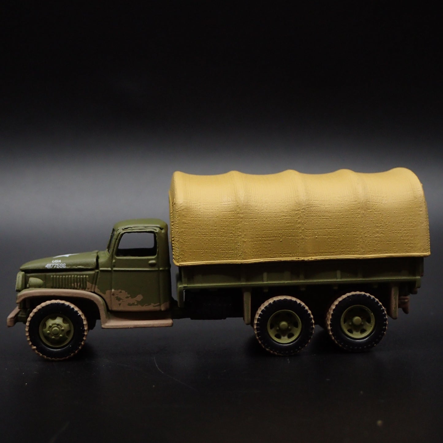 KOREAN WAR GMC CCKW 2.5 TON 6X6 TRUCK MILITARY MUD 1:87 SCALE DIECAST MODEL CAR