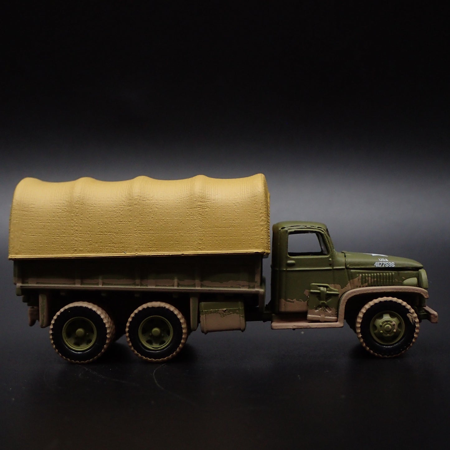 KOREAN WAR GMC CCKW 2.5 TON 6X6 TRUCK MILITARY MUD 1:87 SCALE DIECAST MODEL CAR