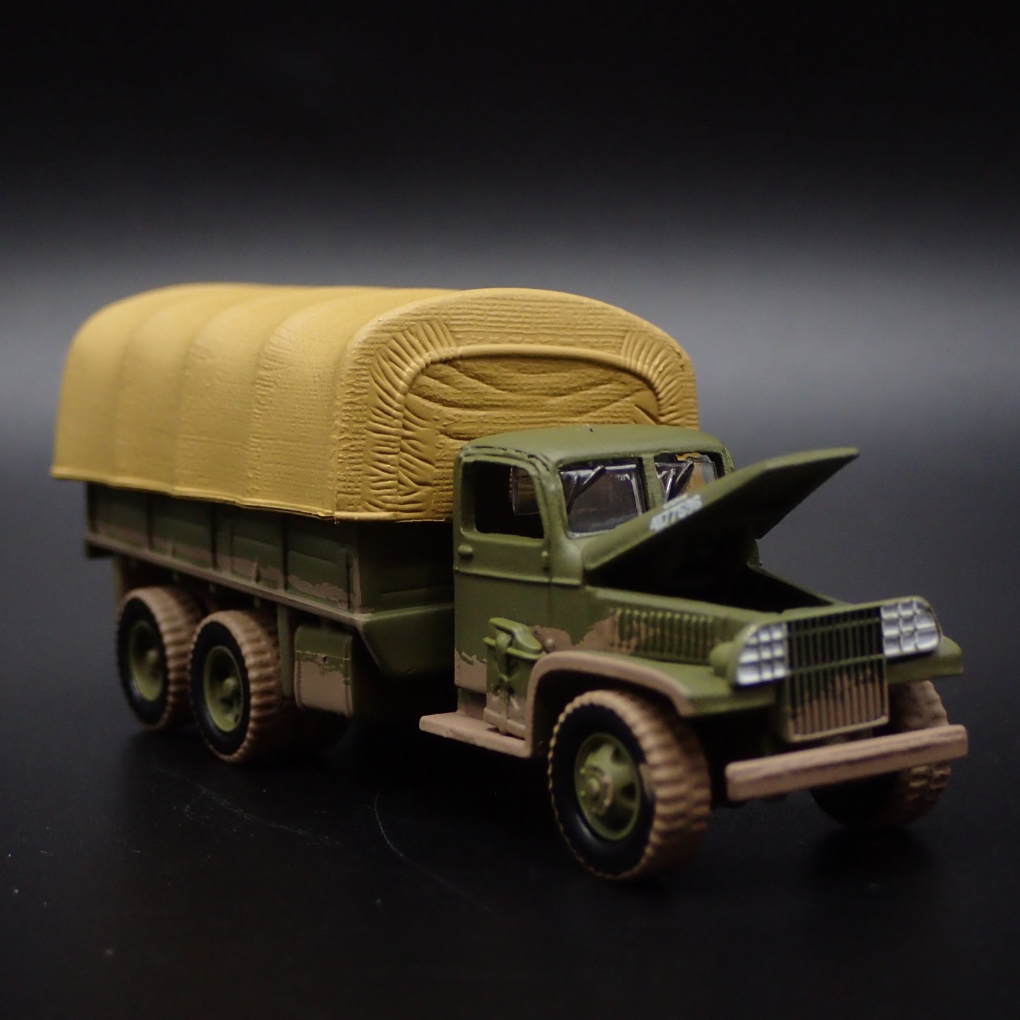 KOREAN WAR GMC CCKW 2.5 TON 6X6 TRUCK MILITARY MUD 1:87 SCALE DIECAST MODEL CAR