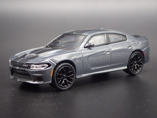 2018 18 DODGE CHARGER SRT HELLCAT GRAY 1:64 SCALE DIORAMA DIECAST MODEL CAR