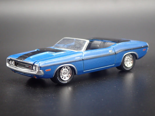 1970 70 DODGE CHALLENGER RT HEMI CONVERTIBLE BLUE 1:64 SCALE DIECAST MODEL CAR