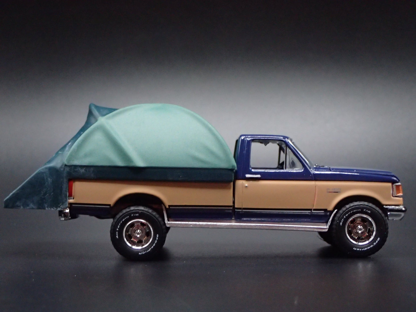 1987 87 FORD F150 XLT LARIAT PICKUP TRUCK w TENT 1:64 SCALE DIECAST MODEL CAR