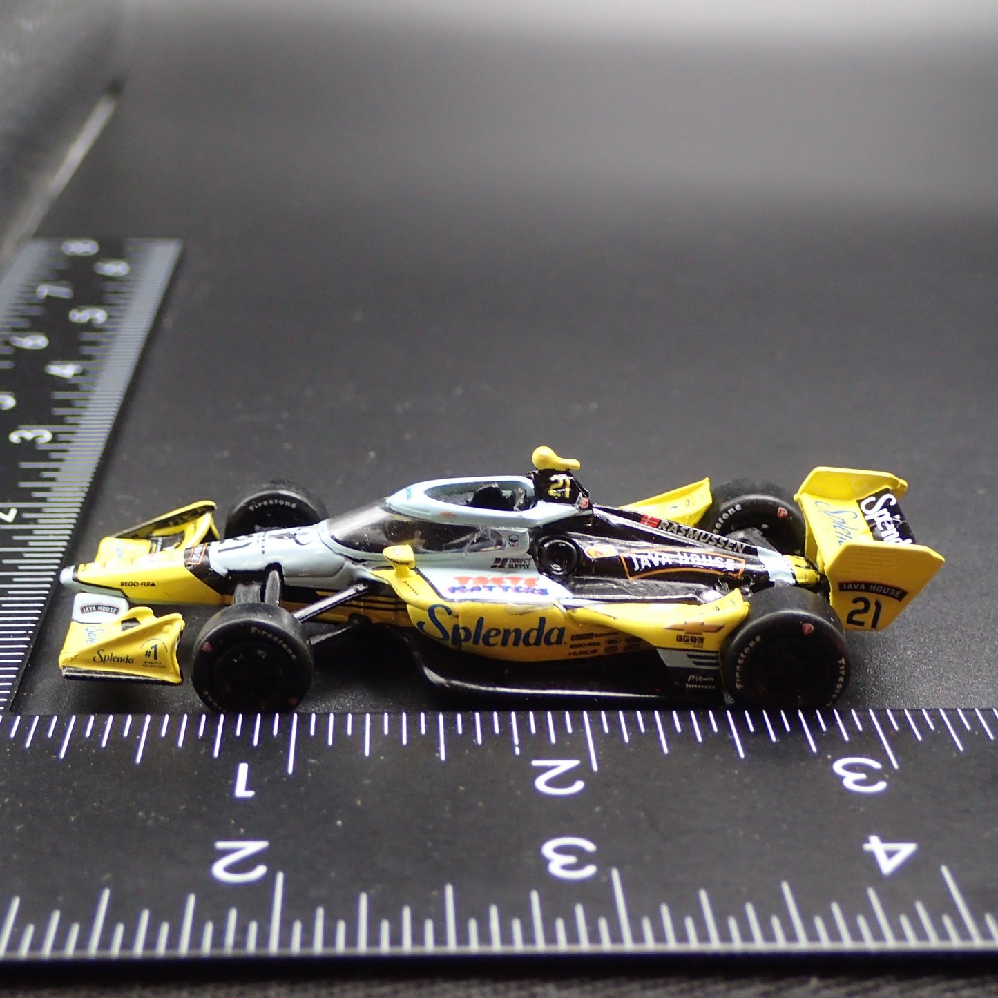 2026 INDY RACING CHEVY 21 CHRISTIAN RASMUSSEN SPLENDA 1:64 SCALE DIECAST MODEL