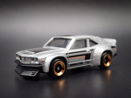 1971-1978 MAZDA RX3 JDM RACING SILVER 1:64 SCALE DIORAMA DIECAST MODEL CAR