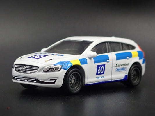 2011-2018 VOLVO V60 STATION WAGON WHITE 1:64 SCALE COLLECTIBLE DIECAST MODEL CAR