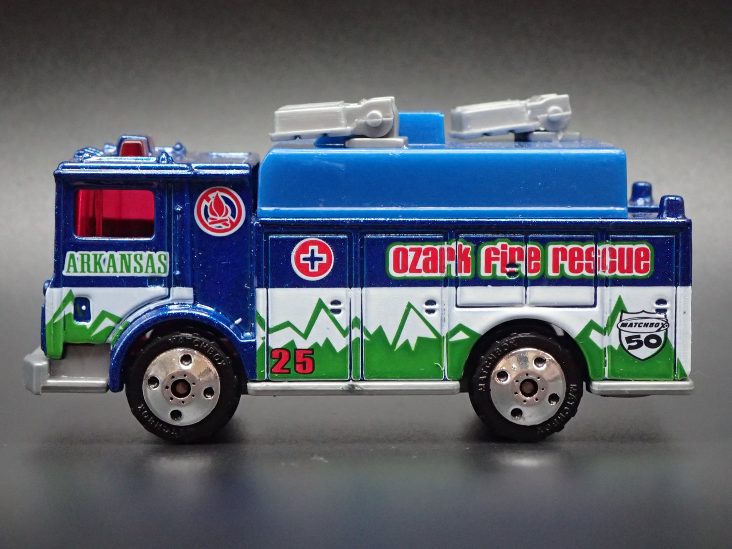 FIRE ENGINE TRUCK AUXILIARY POWER TRUCK ARKANSAS 1:64 MB SCALE DIECAST MODEL CAR