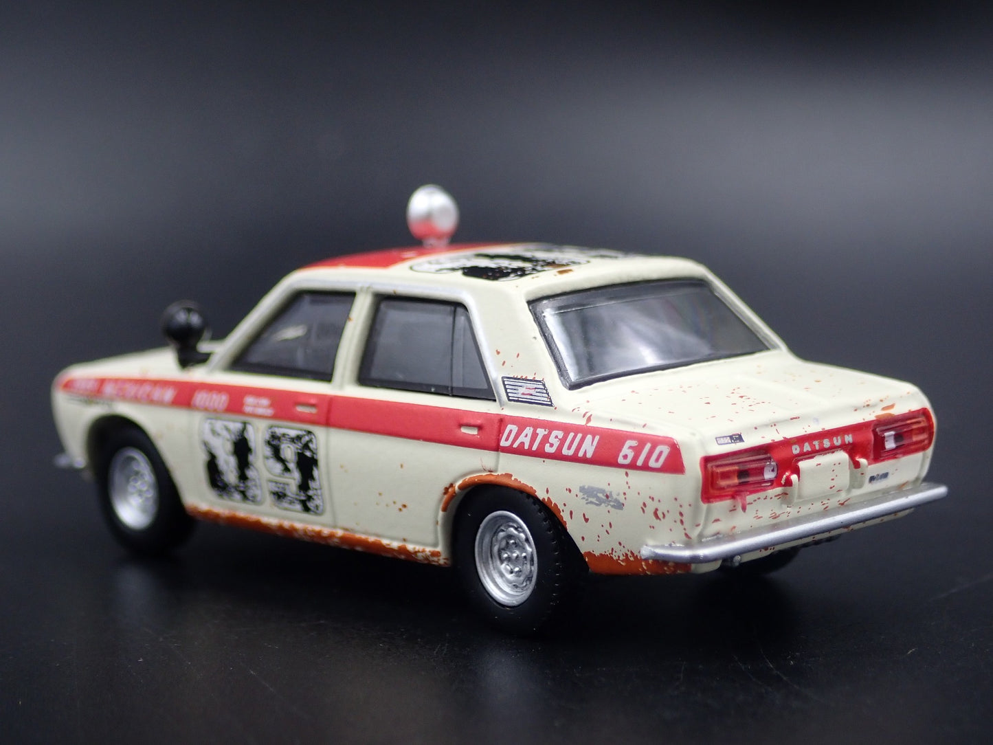 1967-1973 DATSUN 510 SEDAN 4 FOUR DOOR BRE MEXICAN RALLY 1:64 DIECAST MODEL CAR