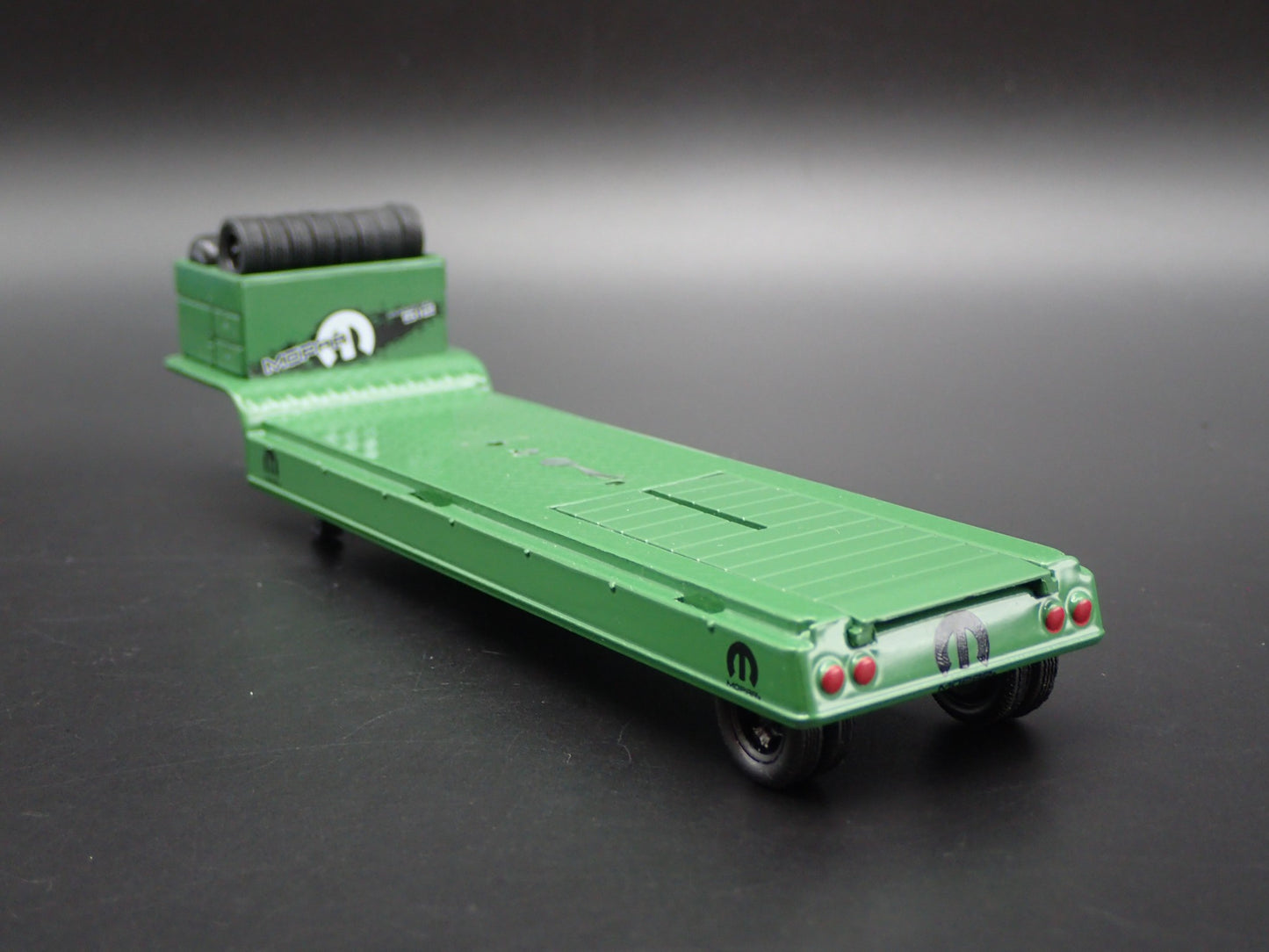 MOPAR FLAT BED HAULER TRAILER  RUBBER TIRES 1/64 SCALE COLLECTIBLE DIORAMA MODEL